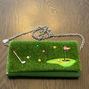Betsey Johnson Green Golf Crossbody Bag